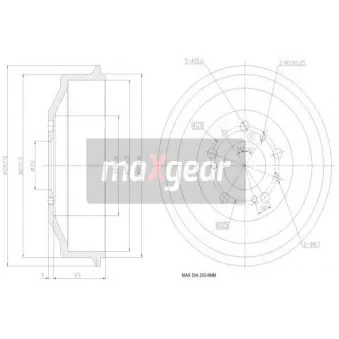 Tambour de frein MAXGEAR 19-0837