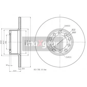 Jeu de 2 disques de frein avant MAXGEAR 19-0845