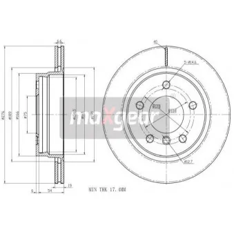 Jeu de 2 disques de frein arrière MAXGEAR 19-0846