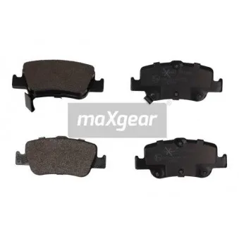 Jeu de 4 plaquettes de frein arrière MAXGEAR 19-0902