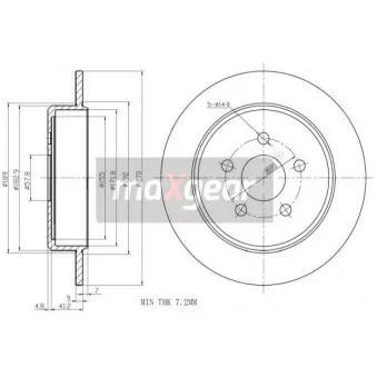 Jeu de 2 disques de frein arrière MAXGEAR 19-0914