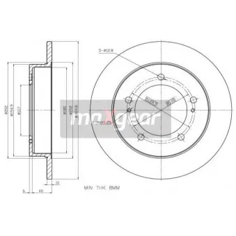 Jeu de 2 disques de frein avant MAXGEAR 19-0919