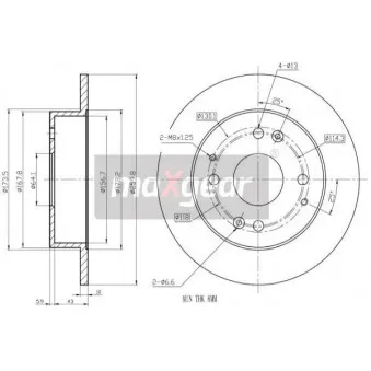 Jeu de 2 disques de frein arrière MAXGEAR 19-0931