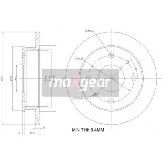 Jeu de 2 disques de frein avant MAXGEAR 19-0932