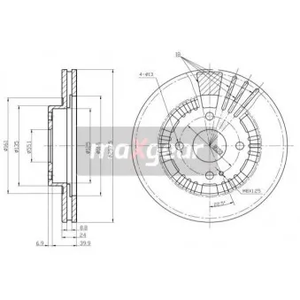 Jeu de 2 disques de frein avant MAXGEAR