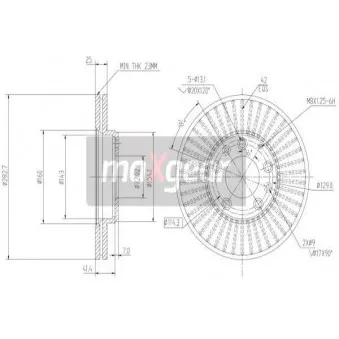 Jeu de 2 disques de frein avant MAXGEAR 19-0945