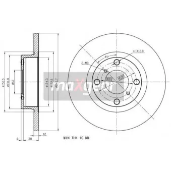 Jeu de 2 disques de frein avant MAXGEAR 19-0961