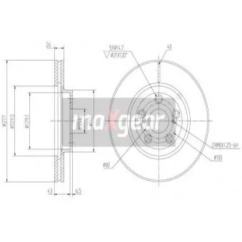 Jeu de 2 disques de frein avant MAXGEAR 19-0968