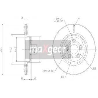 Jeu de 2 disques de frein avant MAXGEAR