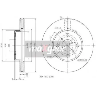 Jeu de 2 disques de frein avant MAXGEAR 19-0971