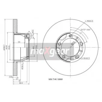 Jeu de 2 disques de frein avant MAXGEAR 19-0980