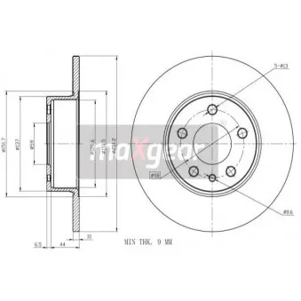 Jeu de 2 disques de frein arrière MAXGEAR 19-0981