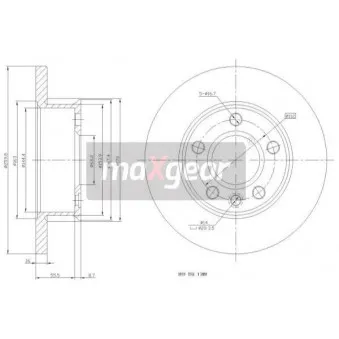 Jeu de 2 disques de frein avant MAXGEAR 19-0983
