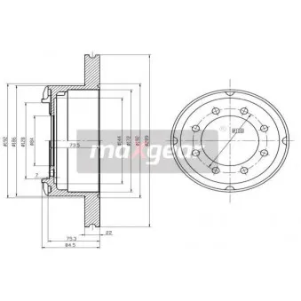 Jeu de 2 disques de frein arrière MAXGEAR 19-0986