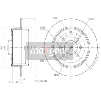 Jeu de 2 disques de frein arrière MAXGEAR 19-0989