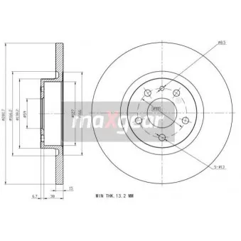 Jeu de 2 disques de frein avant MAXGEAR 19-0991
