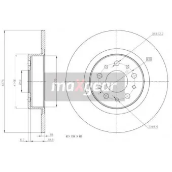 Jeu de 2 disques de frein arrière MAXGEAR 19-0992