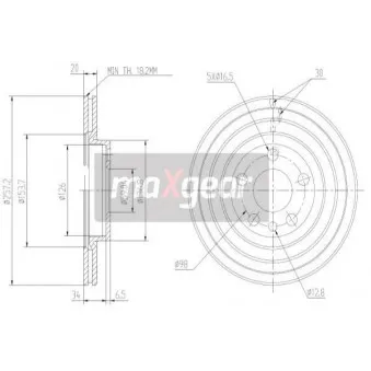 Jeu de 2 disques de frein avant MAXGEAR 19-0999