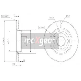 Jeu de 2 disques de frein avant MAXGEAR 19-1001