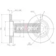 Jeu de 2 disques de frein avant MAXGEAR 19-1009MAX - Visuel 2