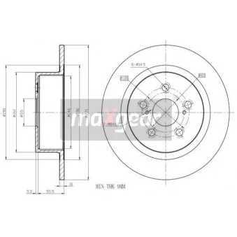 Jeu de 2 disques de frein arrière MAXGEAR 19-1013