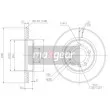 Jeu de 2 disques de frein avant MAXGEAR 19-1016MAX - Visuel 2