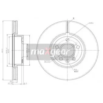 Jeu de 2 disques de frein avant MAXGEAR 19-1024
