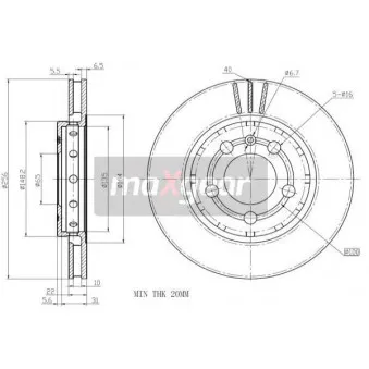 Jeu de 2 disques de frein arrière MAXGEAR 19-1027