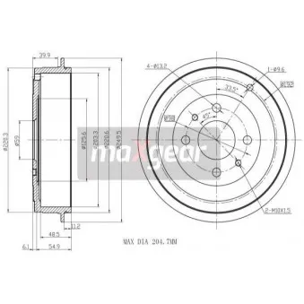 Tambour de frein MAXGEAR 19-1029