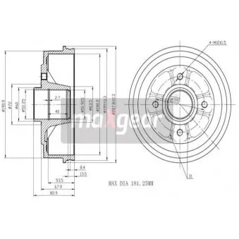 Tambour de frein MAXGEAR 19-1030