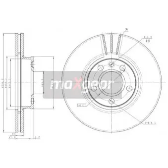 Jeu de 2 disques de frein avant MAXGEAR 19-1035