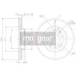 Jeu de 2 disques de frein avant MAXGEAR 19-1038MAX - Visuel 2