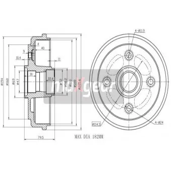 Tambour de frein MAXGEAR 19-1041