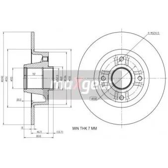 Jeu de 2 disques de frein arrière MAXGEAR 19-1046