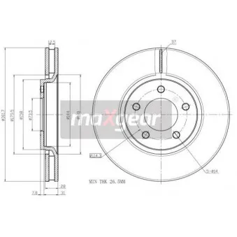 Jeu de 2 disques de frein avant MAXGEAR 19-1054MAX