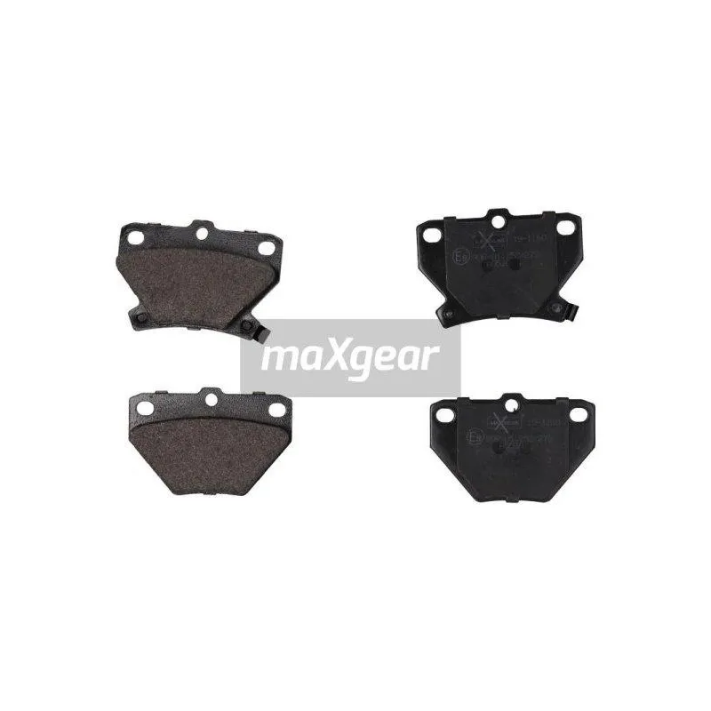 Jeu de 4 plaquettes de frein arrière MAXGEAR 19-1160