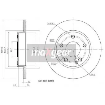 Jeu de 2 disques de frein avant MAXGEAR 19-1193