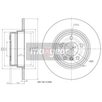 Jeu de 2 disques de frein arrière MAXGEAR 19-1204