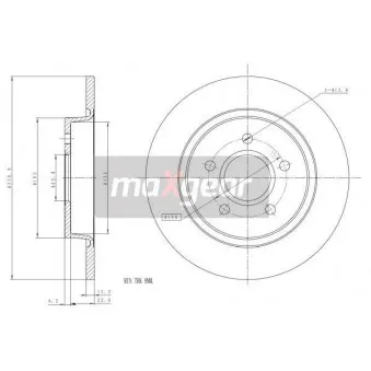 Jeu de 2 disques de frein arrière MAXGEAR 19-1205