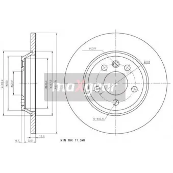 Jeu de 2 disques de frein arrière MAXGEAR 19-1218