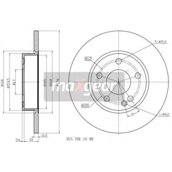 Jeu de 2 disques de frein avant MAXGEAR 19-1224