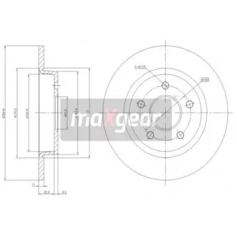 Jeu de 2 disques de frein arrière MAXGEAR 19-1226