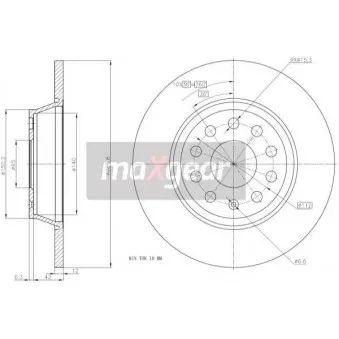 Jeu de 2 disques de frein arrière MAXGEAR 19-1229