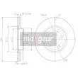 Jeu de 2 disques de frein avant MAXGEAR 19-1267MAX - Visuel 2
