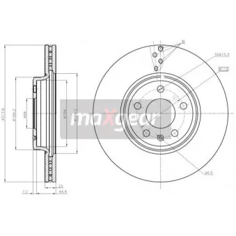 Jeu de 2 disques de frein avant MAXGEAR 19-1287