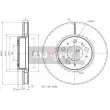 Jeu de 2 disques de frein avant MAXGEAR 19-1296MAX - Visuel 2
