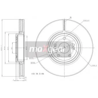 Jeu de 2 disques de frein avant MAXGEAR 19-1300
