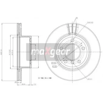 Jeu de 2 disques de frein avant MAXGEAR 19-1310