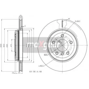 Jeu de 2 disques de frein arrière MAXGEAR 19-1311