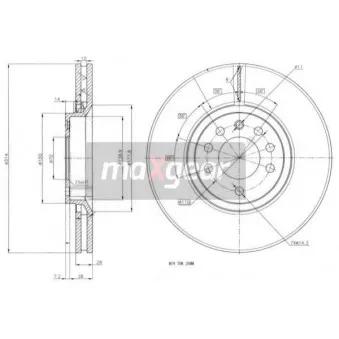 Jeu de 2 disques de frein avant MAXGEAR 19-1318